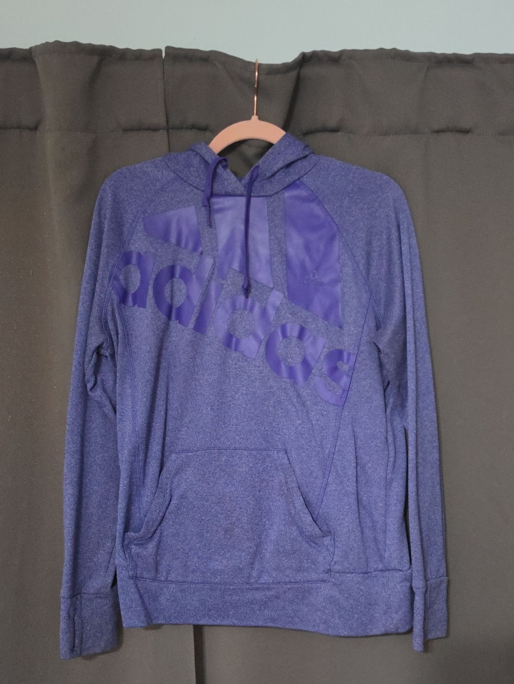 adidas Men's Purple Crewneck Hoodie with Logo